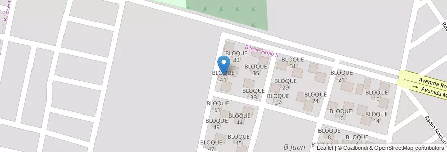 Mapa de ubicacion de BLOQUE 41 en الأرجنتين, Salta, Capital, Municipio De Salta, Salta.
