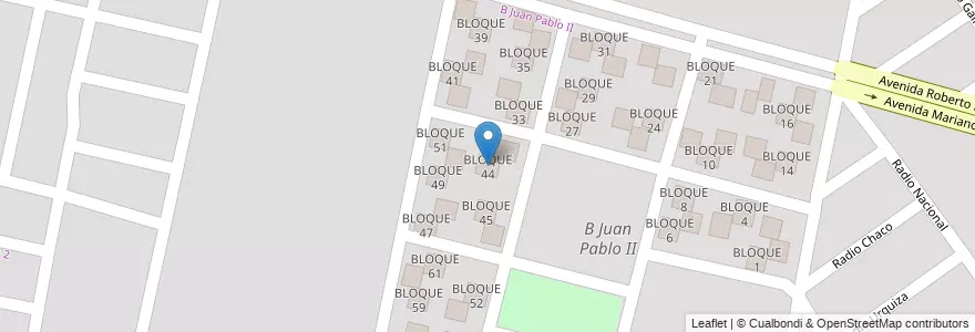 Mapa de ubicacion de BLOQUE 44 en Argentina, Salta, Capital, Municipio De Salta, Salta.