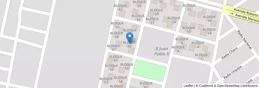 Mapa de ubicacion de BLOQUE 45 en Argentina, Salta, Capital, Municipio De Salta, Salta.