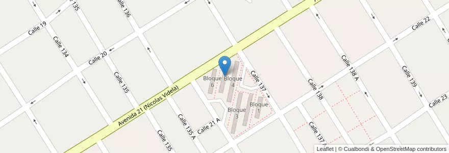 Mapa de ubicacion de Bloque 5 en アルゼンチン, ブエノスアイレス州, Partido De Berazategui, Berazategui.