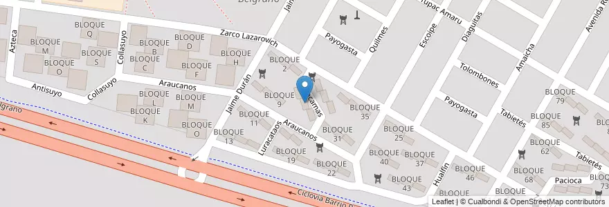 Mapa de ubicacion de BLOQUE 5 en آرژانتین, Salta, Capital, Municipio De Salta, Salta.