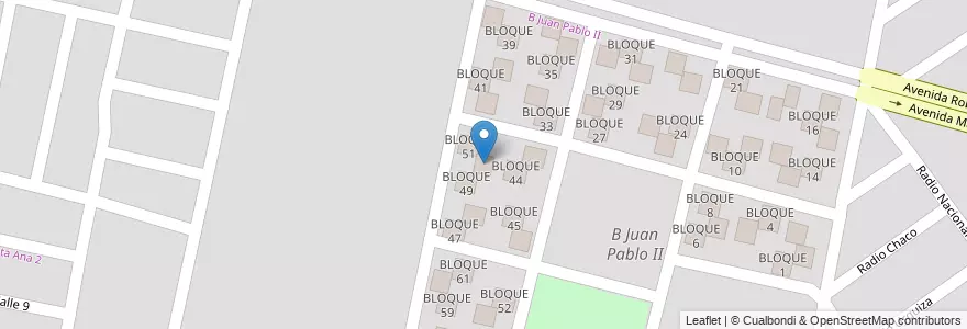 Mapa de ubicacion de BLOQUE 50 en Аргентина, Сальта, Capital, Municipio De Salta, Salta.