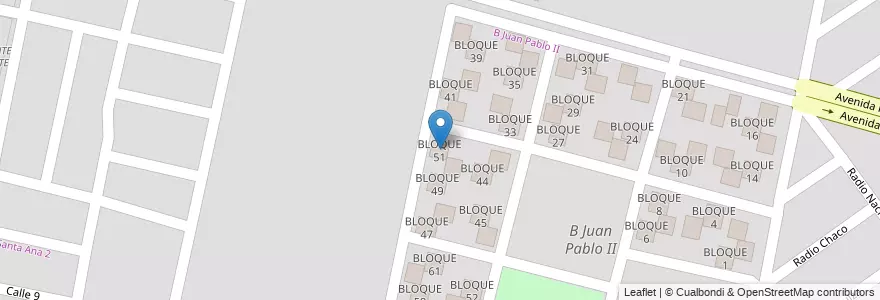 Mapa de ubicacion de BLOQUE 51 en Argentine, Salta, Capital, Municipio De Salta, Salta.