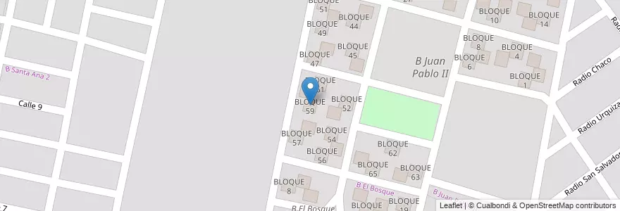 Mapa de ubicacion de BLOQUE 59 en آرژانتین, Salta, Capital, Municipio De Salta, Salta.