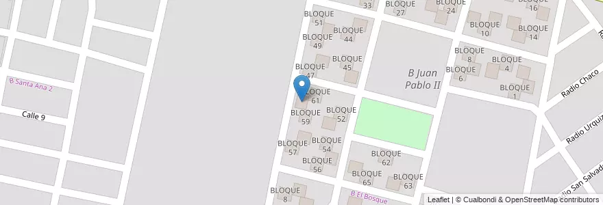 Mapa de ubicacion de BLOQUE 60 en Аргентина, Сальта, Capital, Municipio De Salta, Salta.
