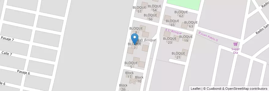 Mapa de ubicacion de BLOQUE 7 en Arjantin, Salta, Capital, Municipio De Salta, Salta.