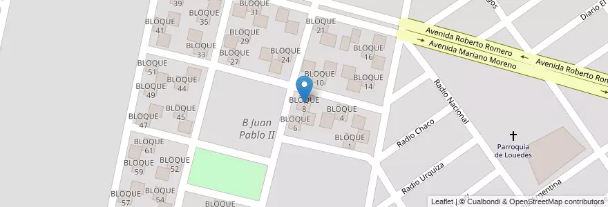 Mapa de ubicacion de BLOQUE 8 en Argentina, Salta, Capital, Municipio De Salta, Salta.