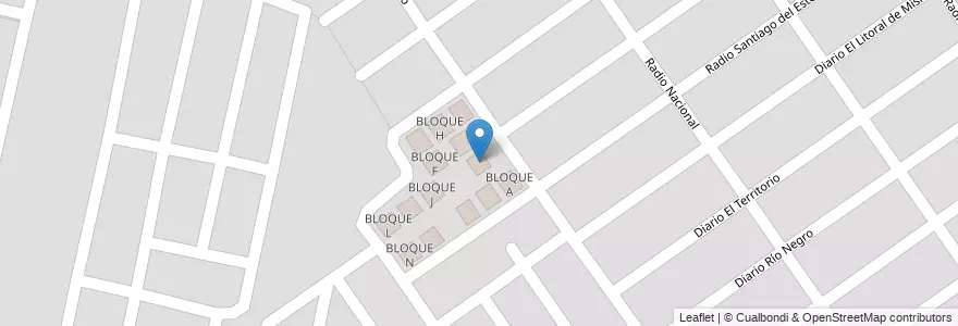 Mapa de ubicacion de BLOQUE D en الأرجنتين, Salta, Capital, Municipio De Salta, Salta.