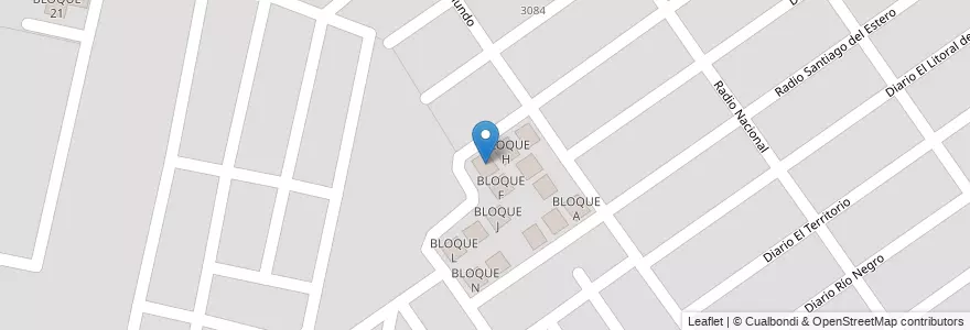 Mapa de ubicacion de BLOQUE I en Arjantin, Salta, Capital, Municipio De Salta, Salta.