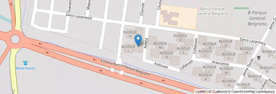 Mapa de ubicacion de BLOQUE K en Argentine, Salta, Capital, Municipio De Salta, Salta.