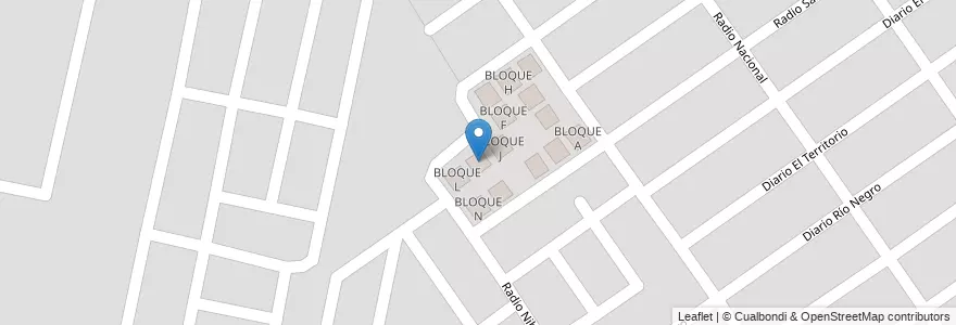 Mapa de ubicacion de BLOQUE K en 아르헨티나, Salta, Capital, Municipio De Salta, Salta.