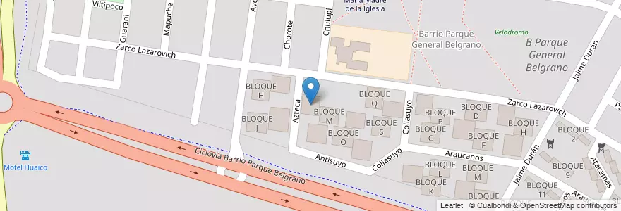 Mapa de ubicacion de BLOQUE L en الأرجنتين, Salta, Capital, Municipio De Salta, Salta.
