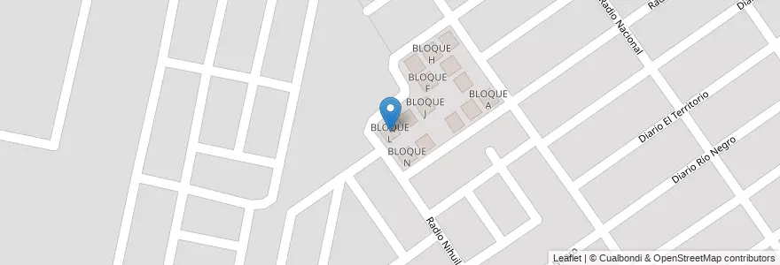 Mapa de ubicacion de BLOQUE L en Arjantin, Salta, Capital, Municipio De Salta, Salta.