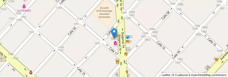 Mapa de ubicacion de Blotting, Casco Urbano en Argentinië, Buenos Aires, Partido De La Plata, La Plata.