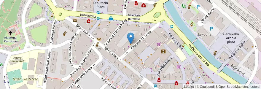 Mapa de ubicacion de Blue Chip en إسبانيا, إقليم الباسك, غيبوثكوا, Donostialdea, Errenteria.