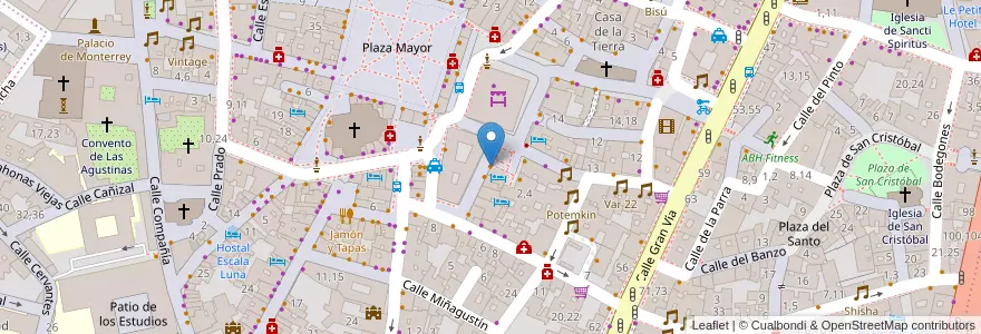 Mapa de ubicacion de Blue Lounge en Spain, Castile And León, Salamanca, Campo De Salamanca, Salamanca.