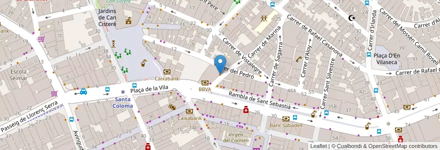 Mapa de ubicacion de Blue Monk en Sepanyol, Catalunya, Barcelona, Barcelonès, Santa Coloma De Gramenet.