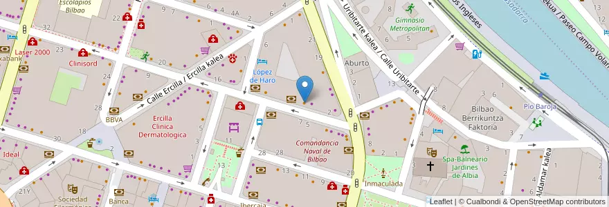 Mapa de ubicacion de Blue Moon en Spanien, Autonome Gemeinschaft Baskenland, Bizkaia, Bilboaldea, Bilbao.