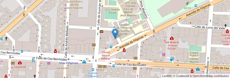 Mapa de ubicacion de Blue Moon en Espagne, Communauté De Madrid, Communauté De Madrid, Área Metropolitana De Madrid Y Corredor Del Henares, Madrid.