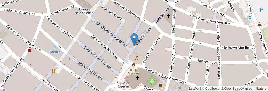 Mapa de ubicacion de Blues Cafes en 스페인, Extremadura, 바다호스, Tierra De Badajoz, 바다호스.