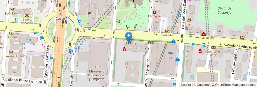 Mapa de ubicacion de BMN en إسبانيا, منطقة مدريد, منطقة مدريد, Área Metropolitana De Madrid Y Corredor Del Henares, مدريد.