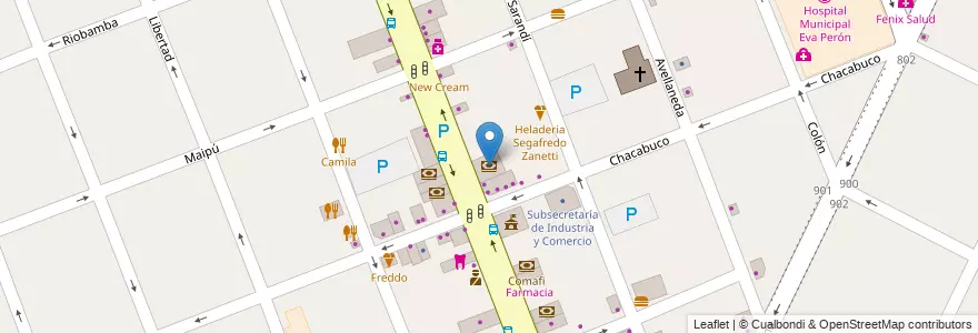 Mapa de ubicacion de BNA en Argentina, Buenos Aires, Partido De Merlo, Merlo.