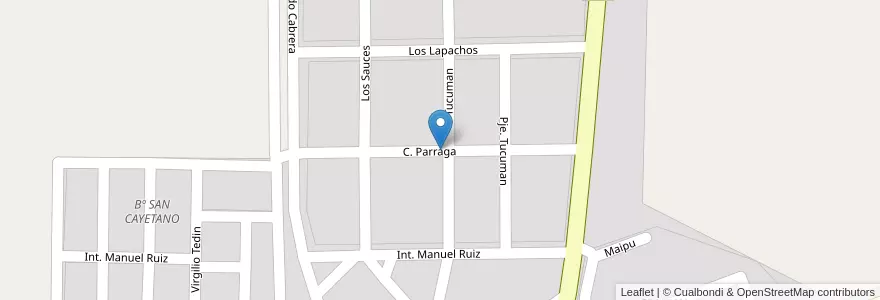 Mapa de ubicacion de Bº ALBERTO RALLE en Argentina, Salta, General Güemes, Municipio De Campo Santo.