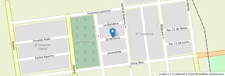 Mapa de ubicacion de Bº Belgrano en 아르헨티나, Salta, Anta, Municipio De Las Lajitas, Las Lajitas.
