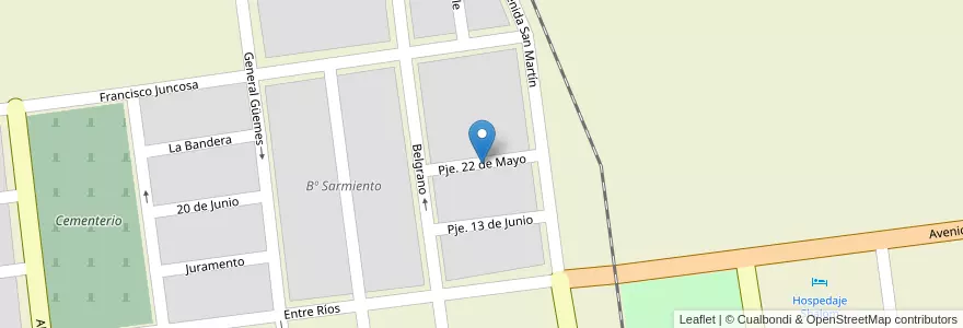 Mapa de ubicacion de Bº El Milagro en 阿根廷, Salta, Anta, Municipio De Las Lajitas, Las Lajitas.