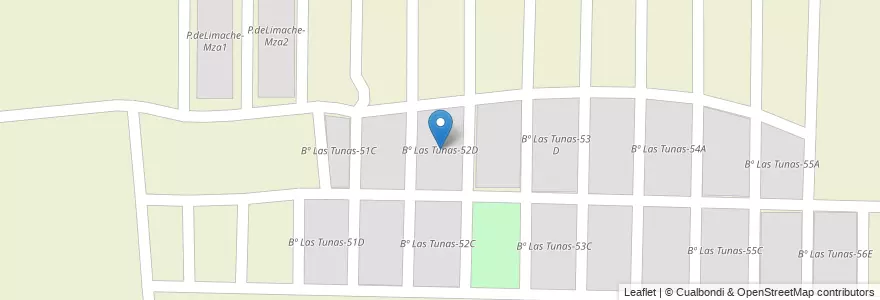 Mapa de ubicacion de Bº Las Tunas-52D en Argentine, Salta, San José De Los Cerrillos.