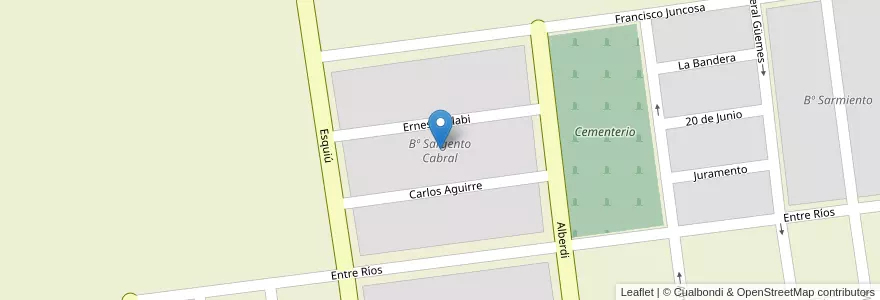 Mapa de ubicacion de Bº Sargento Cabral en الأرجنتين, Salta, Anta, Municipio De Las Lajitas, Las Lajitas.