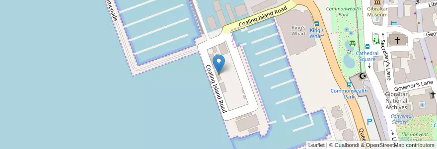 Mapa de ubicacion de Boat Owners Club en 西班牙, 直布罗陀.