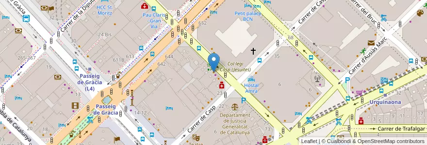 Mapa de ubicacion de Bobby's Free en 스페인, Catalunya, Barcelona, Barcelonès, 바르셀로나.