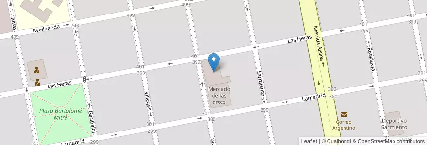 Mapa de ubicacion de Boca Juniors Coronel Suárez en Argentina, Buenos Aires, Partido De Coronel Suárez, Coronel Suárez.