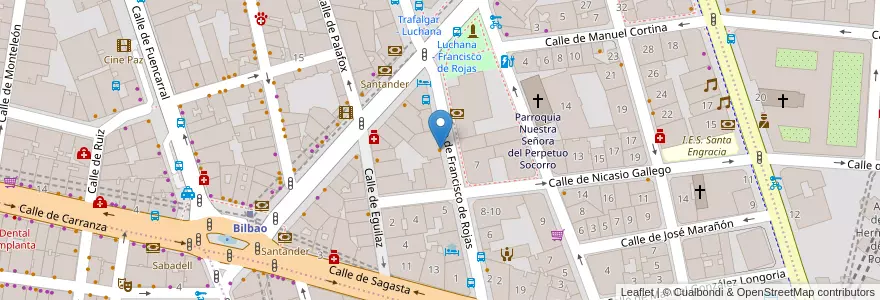 Mapa de ubicacion de Bocatas Old-Bar en Испания, Мадрид, Мадрид, Área Metropolitana De Madrid Y Corredor Del Henares, Мадрид.