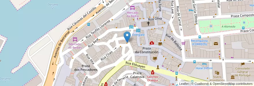 Mapa de ubicacion de Bocateo en Spanien, Vigo.