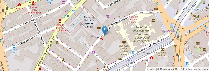 Mapa de ubicacion de Bocatería Memory en Spain, Aragon, Zaragoza, Zaragoza, Zaragoza.
