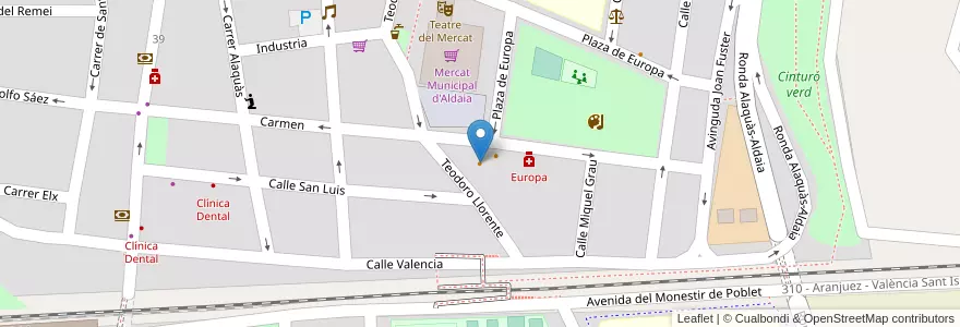 Mapa de ubicacion de Bocatería RoyMi en スペイン, バレンシア州, València / Valencia, L'Horta Oest, Aldaia.