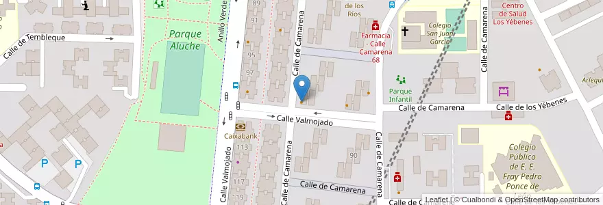 Mapa de ubicacion de Bodega en スペイン, マドリード州, Comunidad De Madrid, Área Metropolitana De Madrid Y Corredor Del Henares, Madrid.
