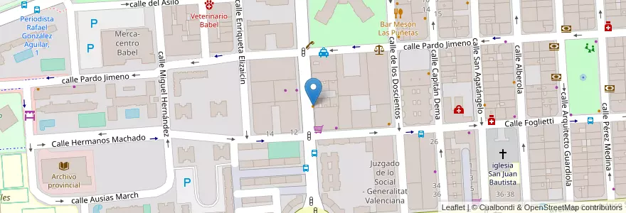 Mapa de ubicacion de Bodega Adolfo en Spanien, Valencianische Gemeinschaft, Alicante, L'Alacantí, Alicante.