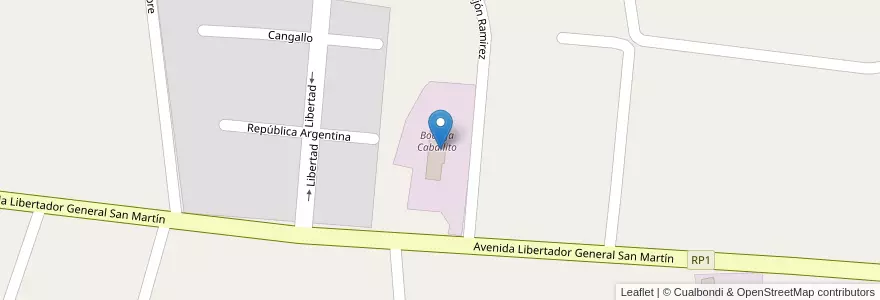 Mapa de ubicacion de Bodega Caballito en Аргентина, Сан-Хуан, Чили, Santa Lucía.
