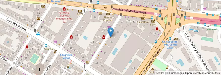 Mapa de ubicacion de Bodega Estebaranz en إسبانيا, منطقة مدريد, منطقة مدريد, Área Metropolitana De Madrid Y Corredor Del Henares, مدريد.