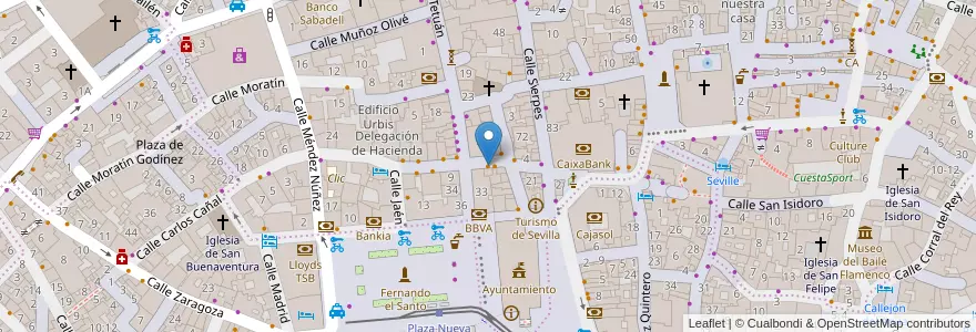 Mapa de ubicacion de Bodega Góngora en 西班牙, 安达鲁西亚, Sevilla, Sevilla.