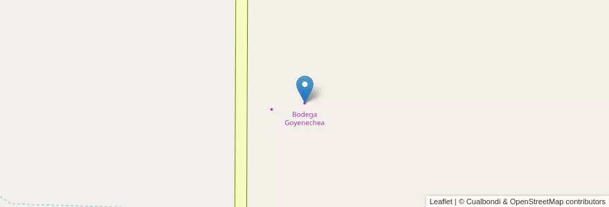 Mapa de ubicacion de Bodega Goyenechea en Argentinië, Chili, Mendoza, Departamento San Rafael, Distrito Villa Atuel.
