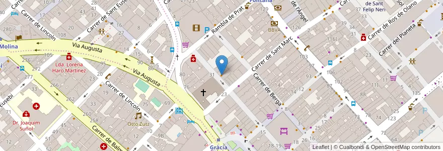 Mapa de ubicacion de Bodega Neus en Испания, Каталония, Барселона, Барселонес, Барселона.