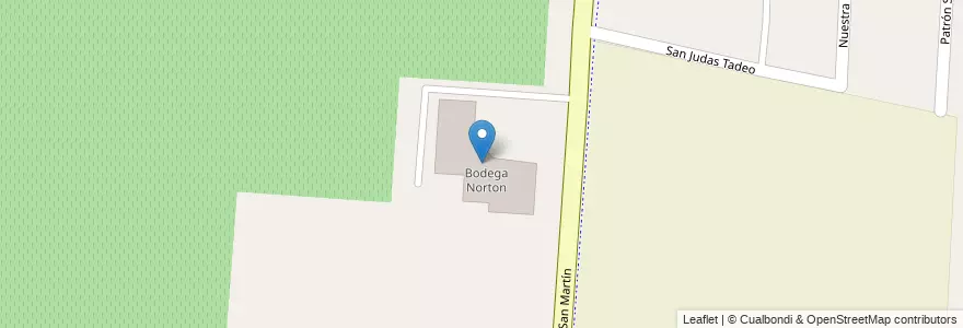 Mapa de ubicacion de Bodega Norton en Arjantin, Şili, Mendoza, Departamento Luján De Cuyo, Distrito Perdriel.