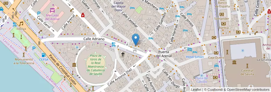 Mapa de ubicacion de Bodega San José en Espanha, Andaluzia, Sevilla, Sevilla.