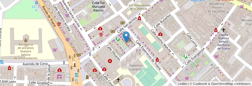 Mapa de ubicacion de Bodega-Tienda La Ibérica en Spanien, Andalusien, Sevilla, Sevilla.