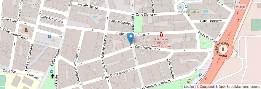 Mapa de ubicacion de Bodegas Checa en Испания, Мадрид, Мадрид, Área Metropolitana De Madrid Y Corredor Del Henares, Getafe.