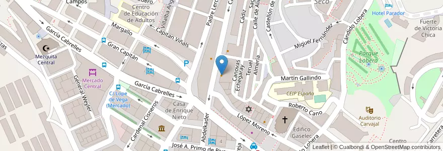 Mapa de ubicacion de Bodegas Madrid en Spain, Melilla, Melilla.